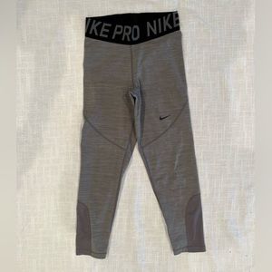 NIKE Pro Dri-Fit women’s gray athletic leggings | SMALL
